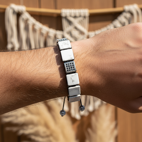 Heren Wit Turquoise Armband