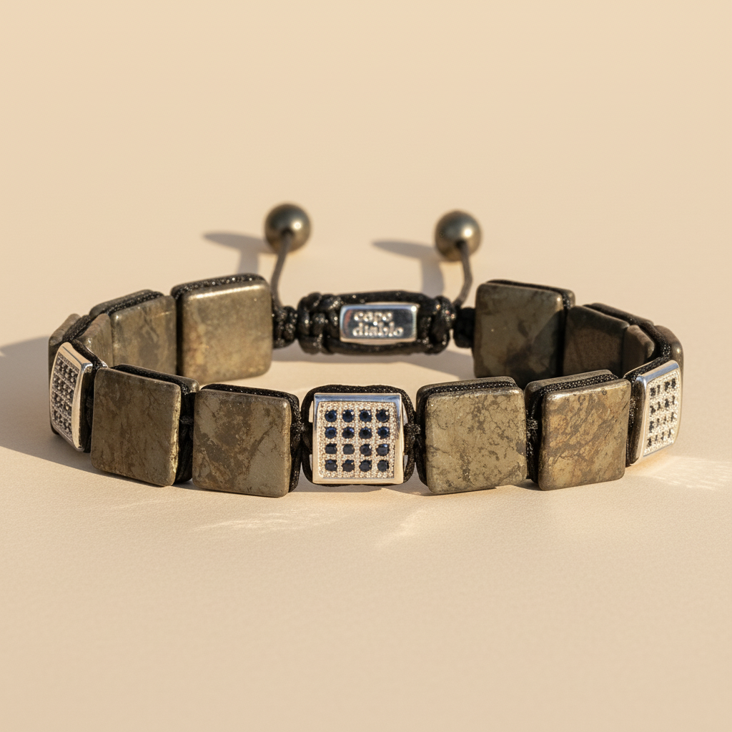 Bracelet en pyrite pour homme