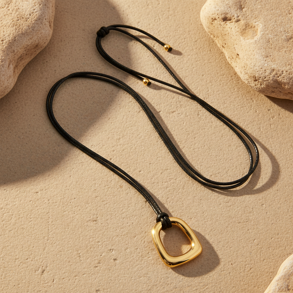 Collier géométrique en or