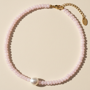 Collier Perle Éclat Rose