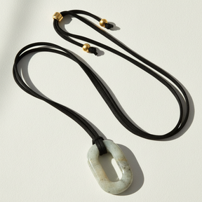 Collier Sérénité Labradorite en Daim