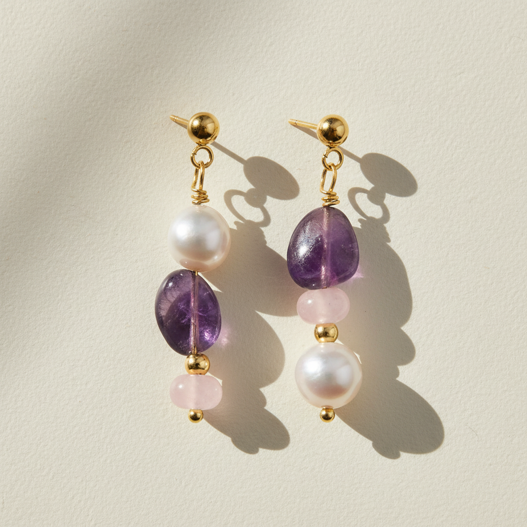 Boucles d'oreilles Amethyst Glow
