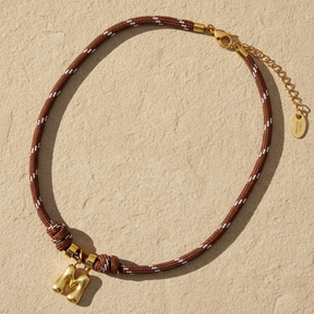 Gouden Bellenletter Touwketting