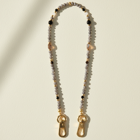 Chaîne de téléphone d'équilibre en agate grise