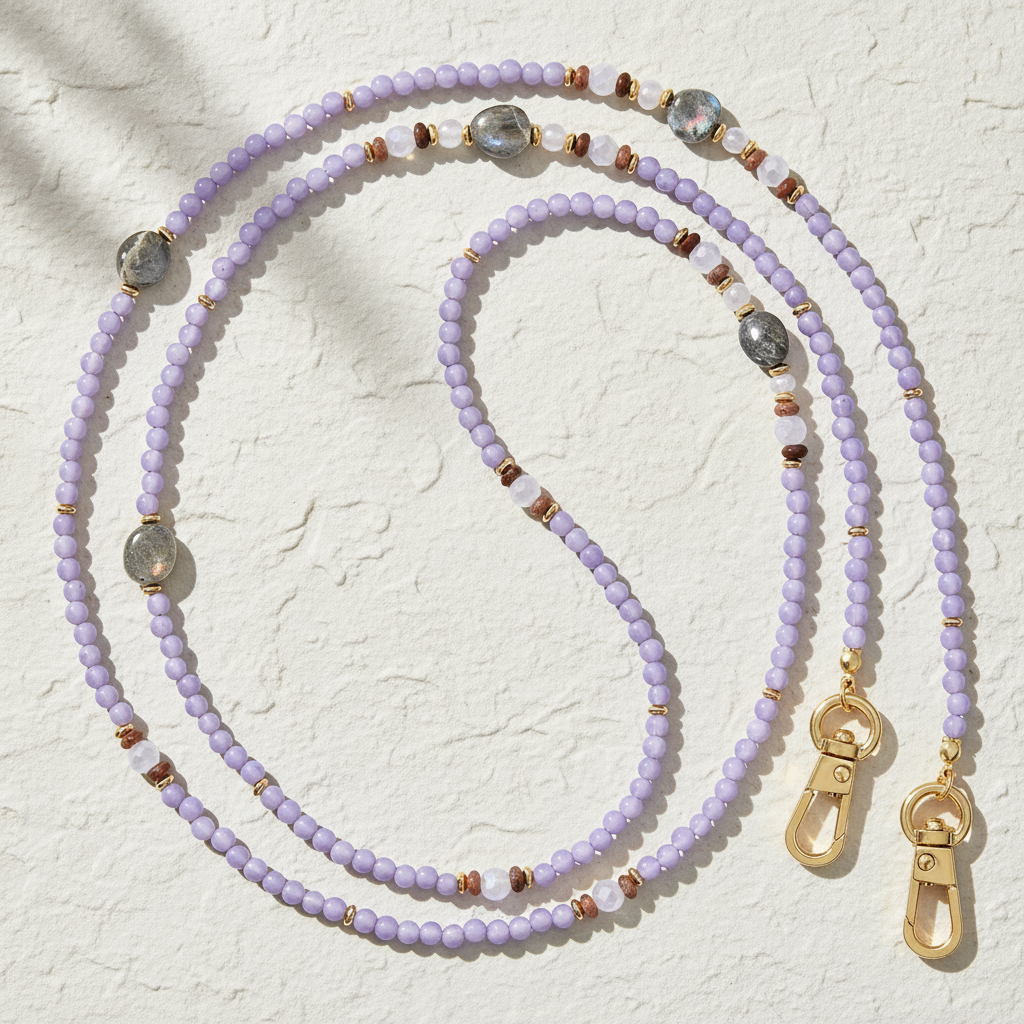 Lavendel Labradoriet Telefoonketting