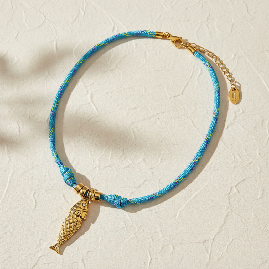 Collier porte-bonheur poisson Voyage Océan