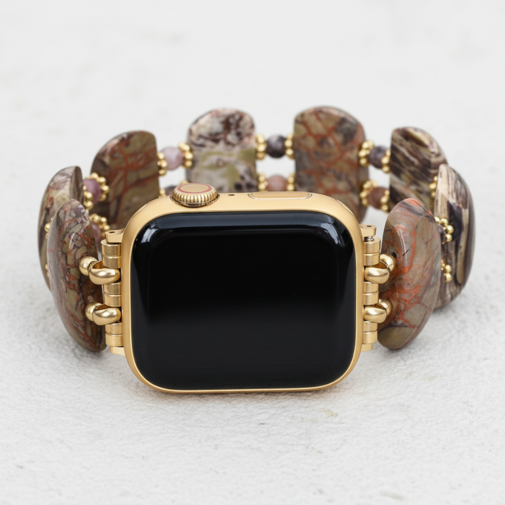 Desert Horizon Agaat Rekbare Apple Watch Band