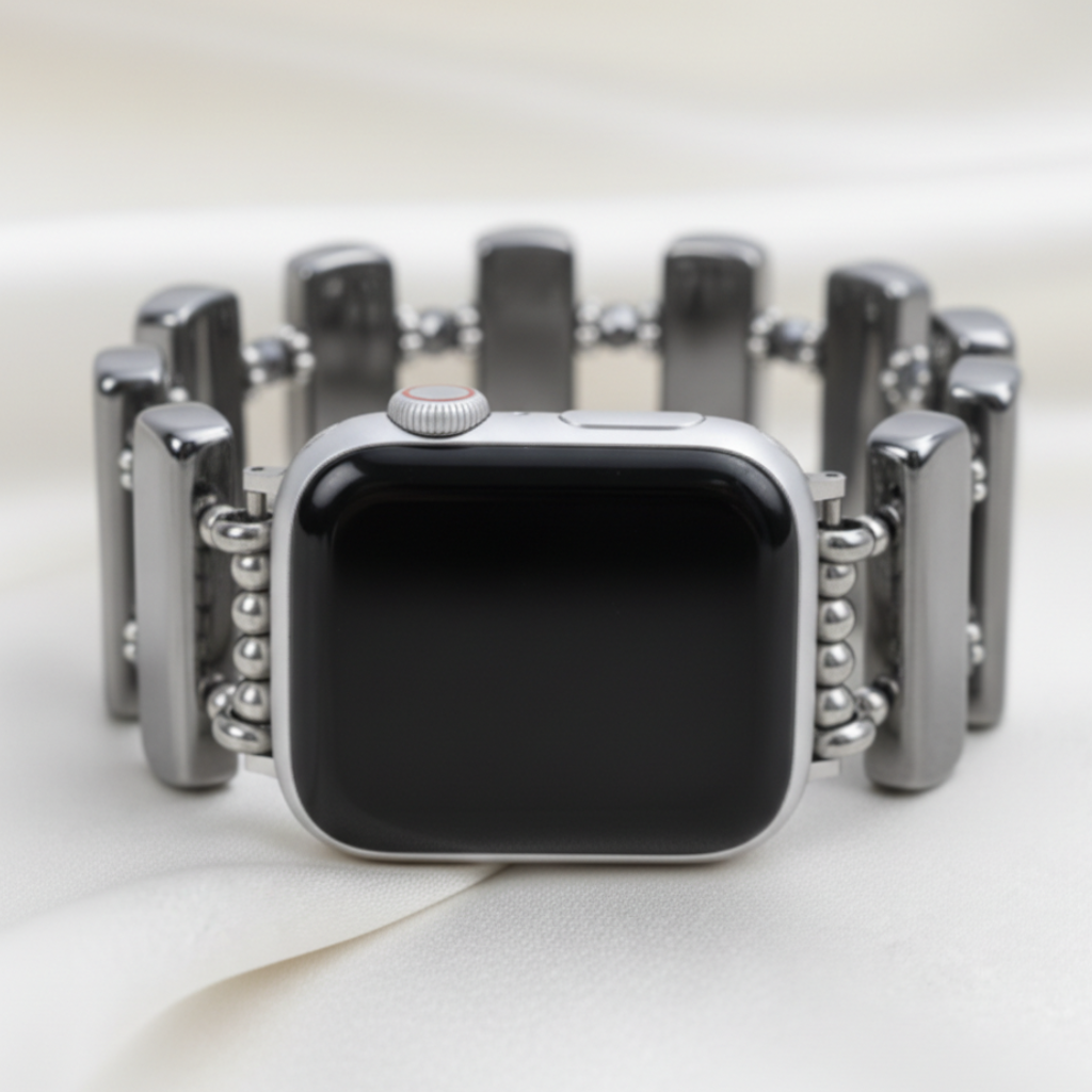 Platina Zonsverduistering Rekbare Apple Watch Band