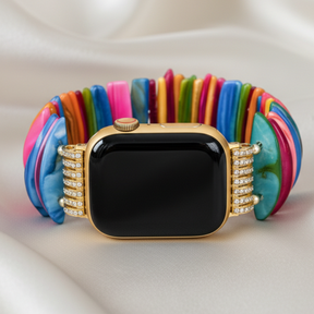 Gouden Dopamine Schil Rekbare Apple Watch Band