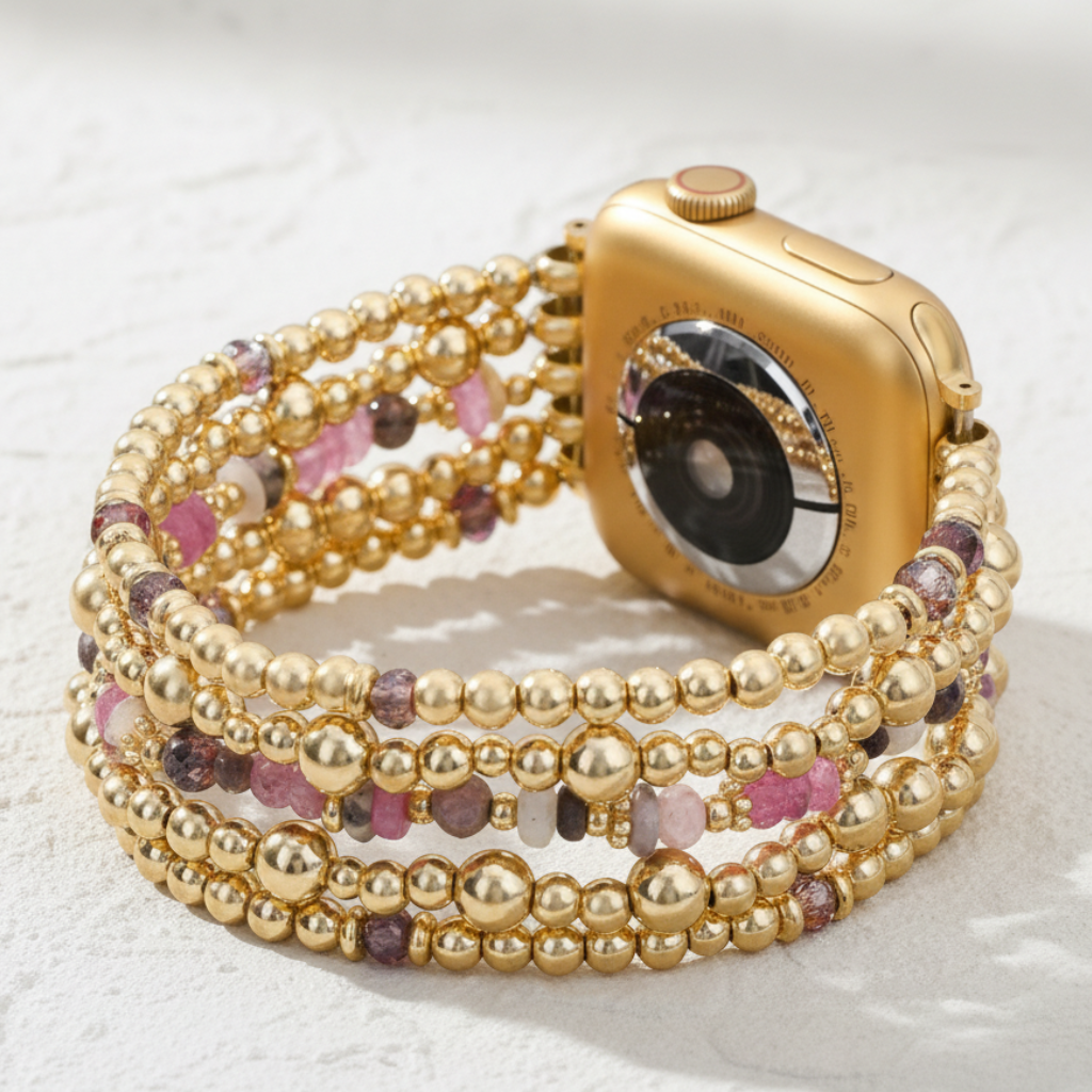 Blush Bloom Rekbare Apple Watch Band