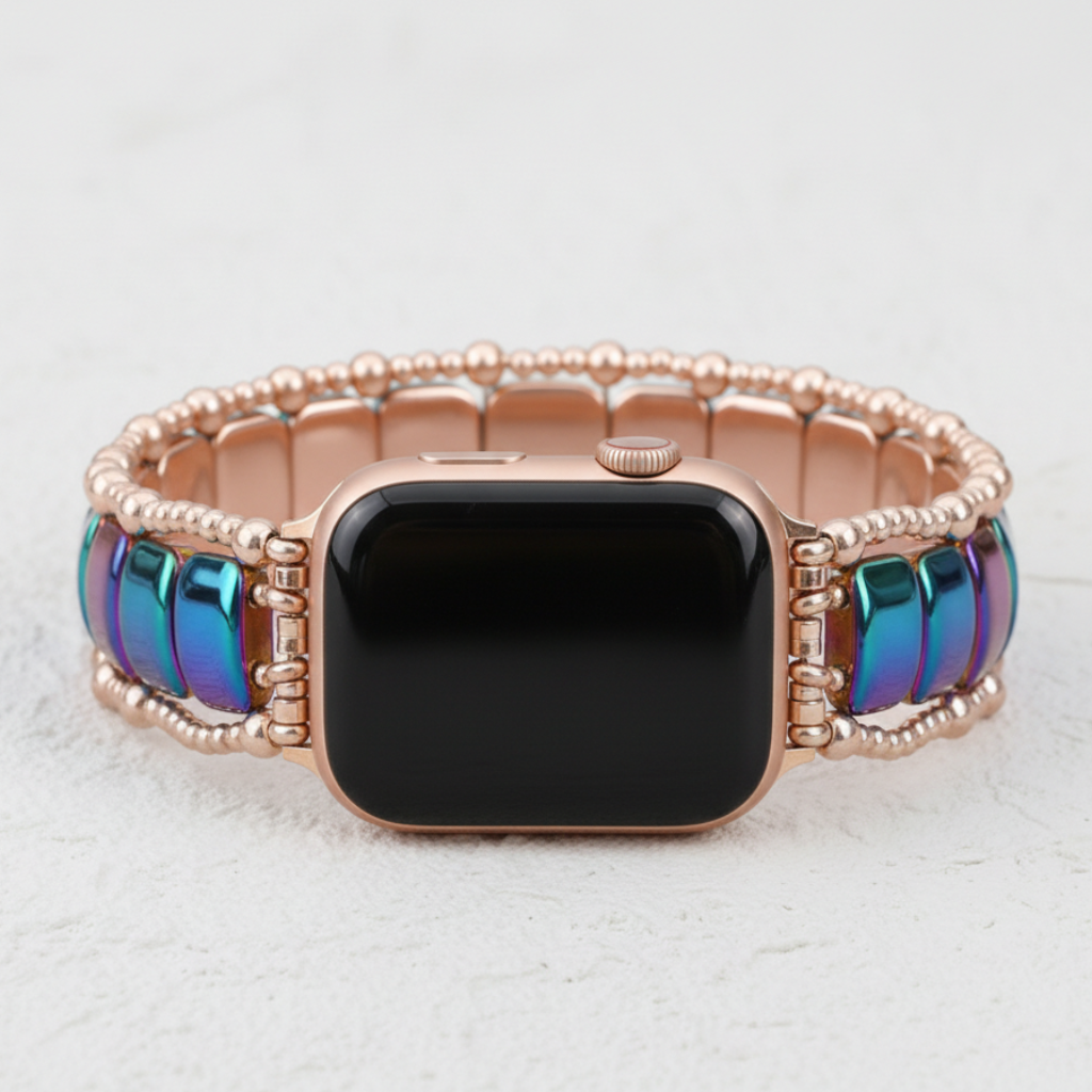 Bracelet extensible Rose Euphorie pour Apple Watch
