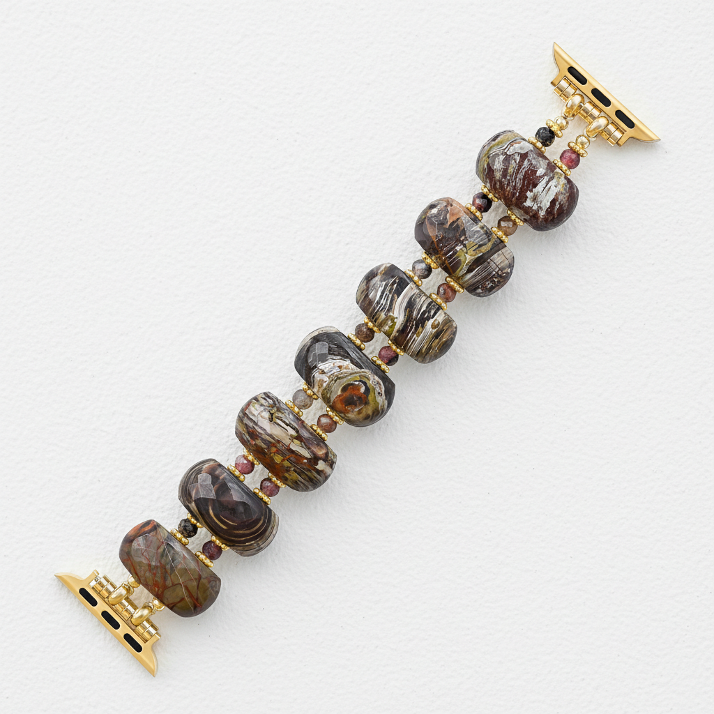 Bracelet extensible en agate Horizon du Désert pour Apple Watch