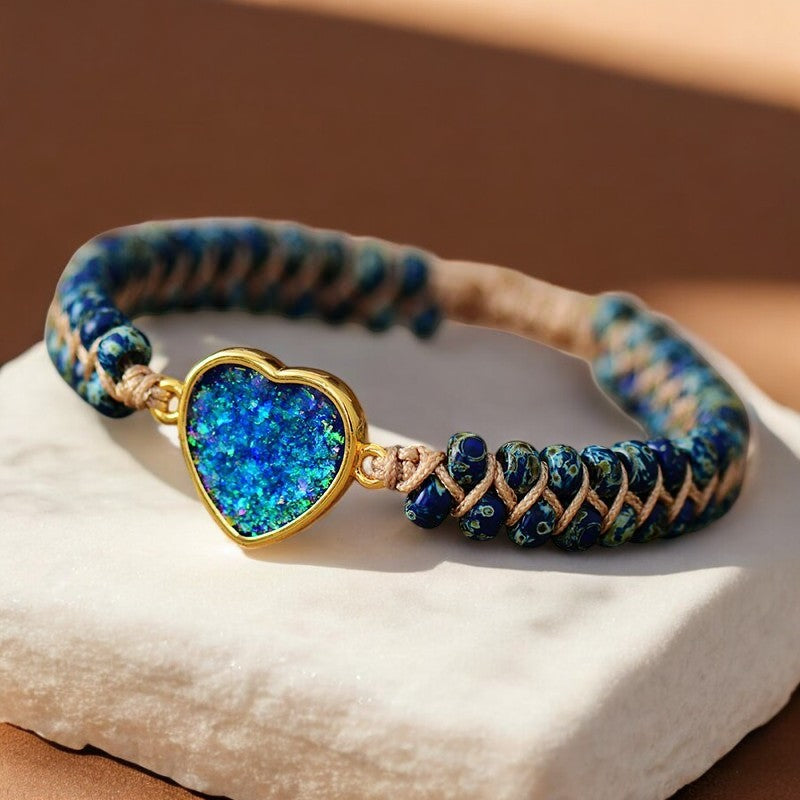 Bracelet Cœur Opale Amitié Éternelle