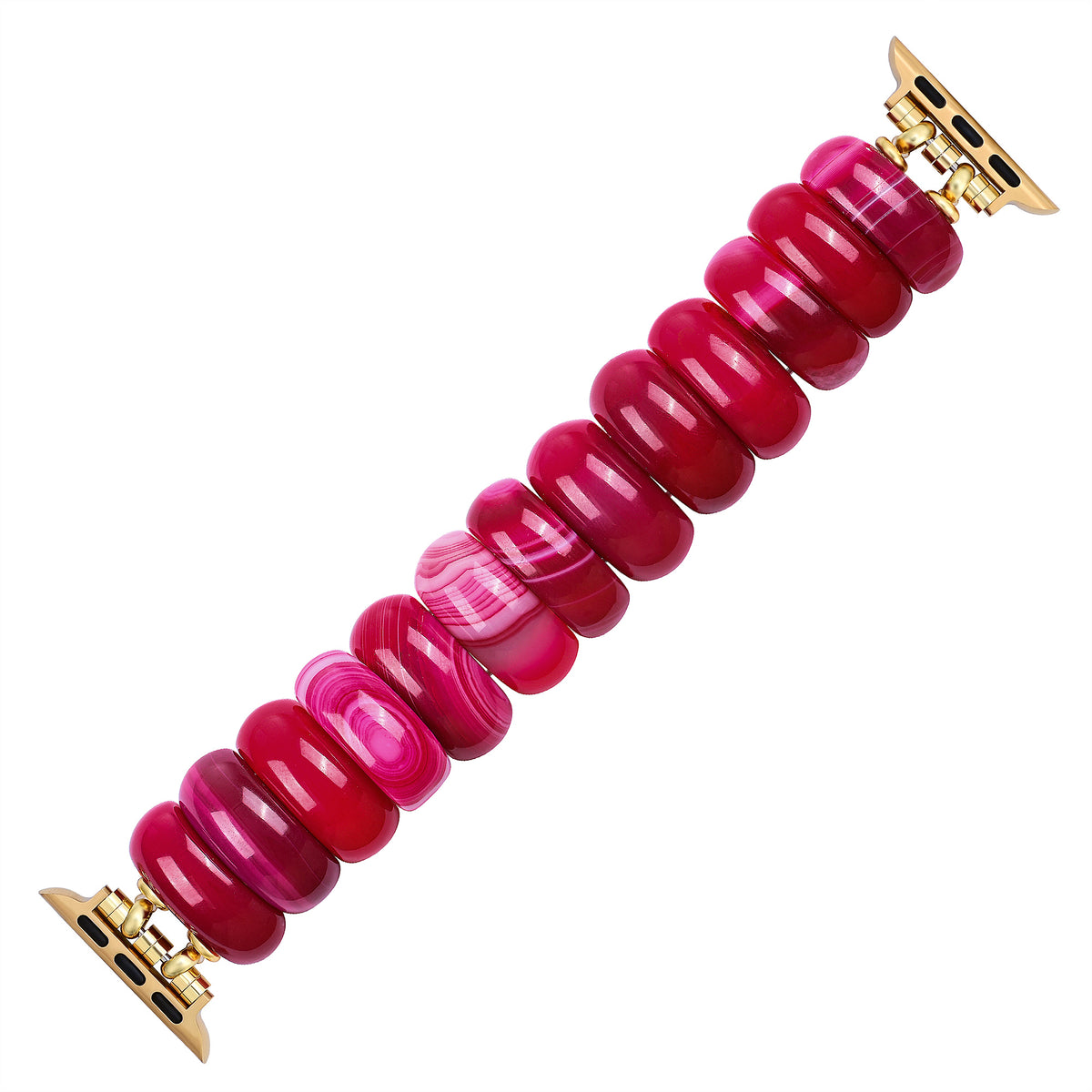 Crimson Mirage Achat Stretch Apple Watch Armband