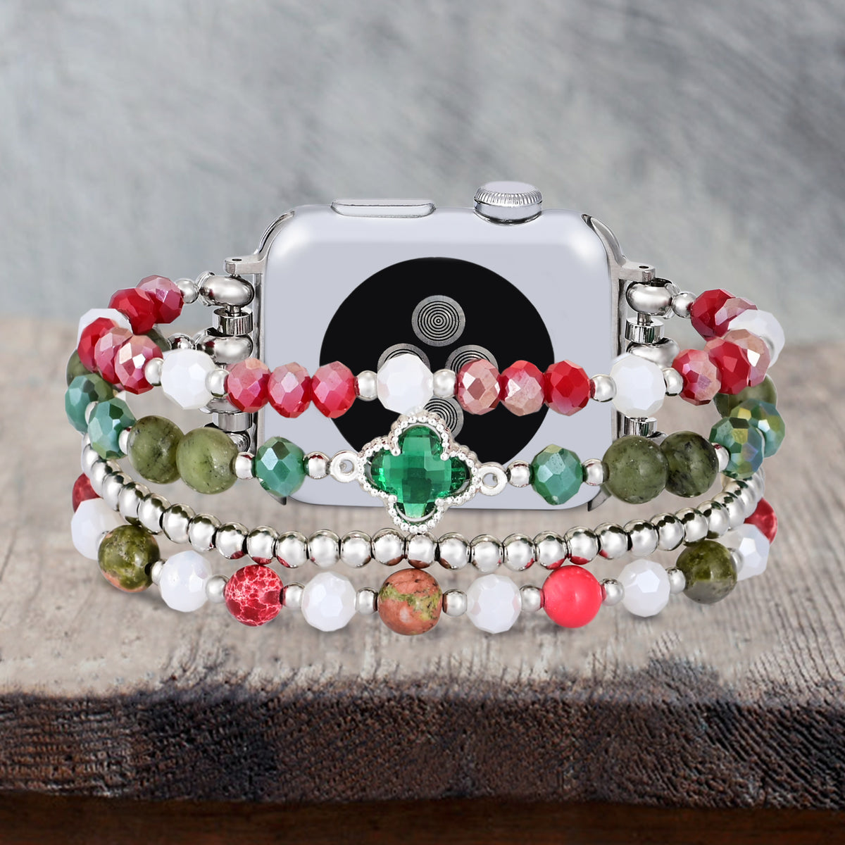 Fröhliches Filigran-Stretch-Apple Watch-Armband