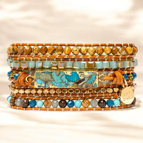Gouden oceaan turquoise wrap