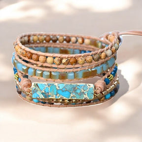 Gouden oceaan turquoise wrap