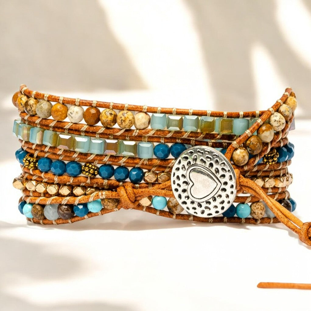Gouden oceaan turquoise wrap