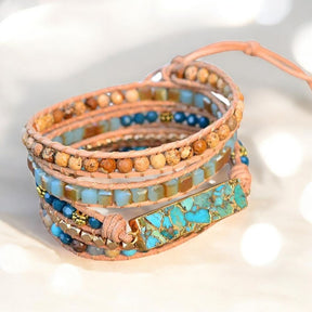 Gouden oceaan turquoise wrap