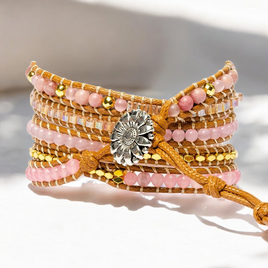 Bracelet Apple Watch en quartz rose doré