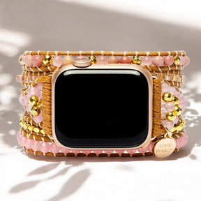 Bracelet Apple Watch en quartz rose doré