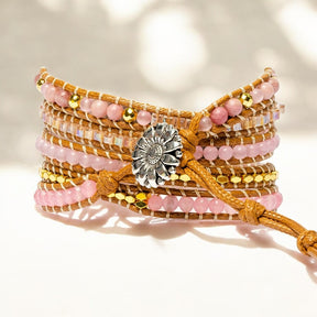 Gouden Rozenkwarts Armband