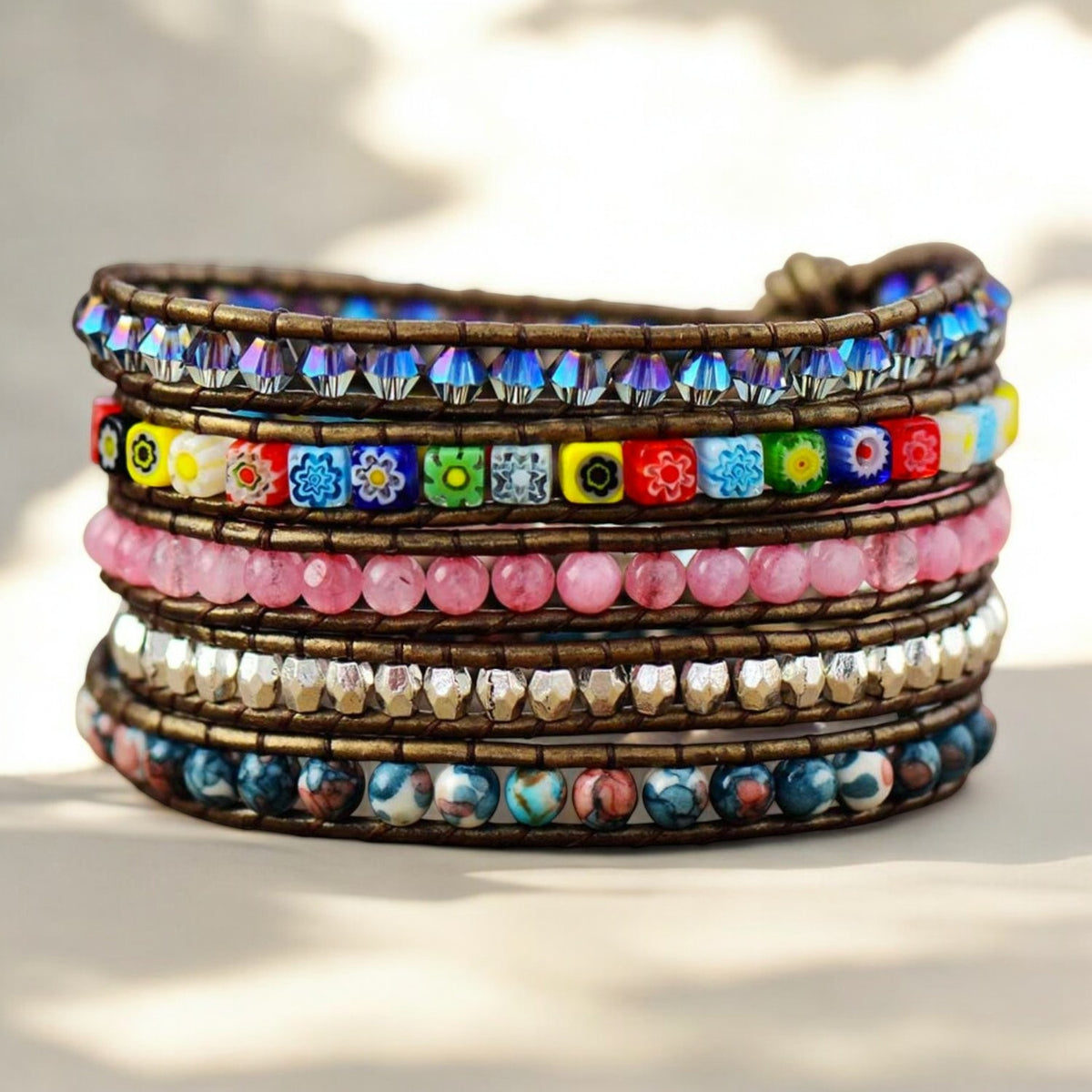 Helende bloembescherming wikkelarmband