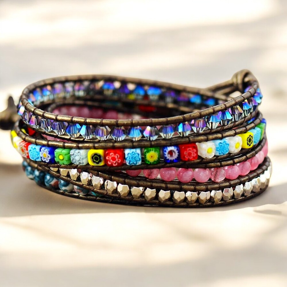 Heilende Blume Schutz Wickelarmband