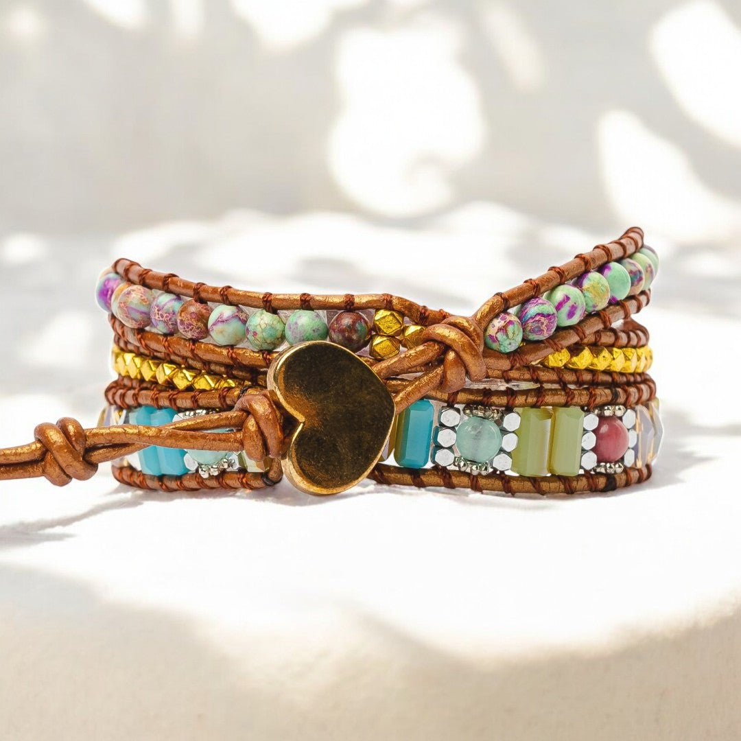 Heilendes Rhodochrosit-Wickelarmband