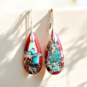 Keizerlijke Jasper Teardrop oorbellen