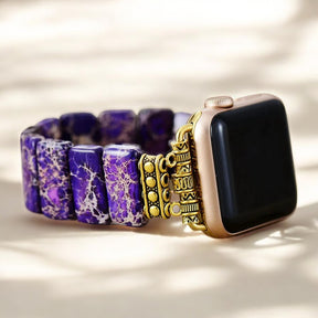 Indigo Tibetischer Jaspis Stretch Apple Watch Armband