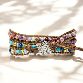 Bracelet Wrap Jaspe Empereur Intense