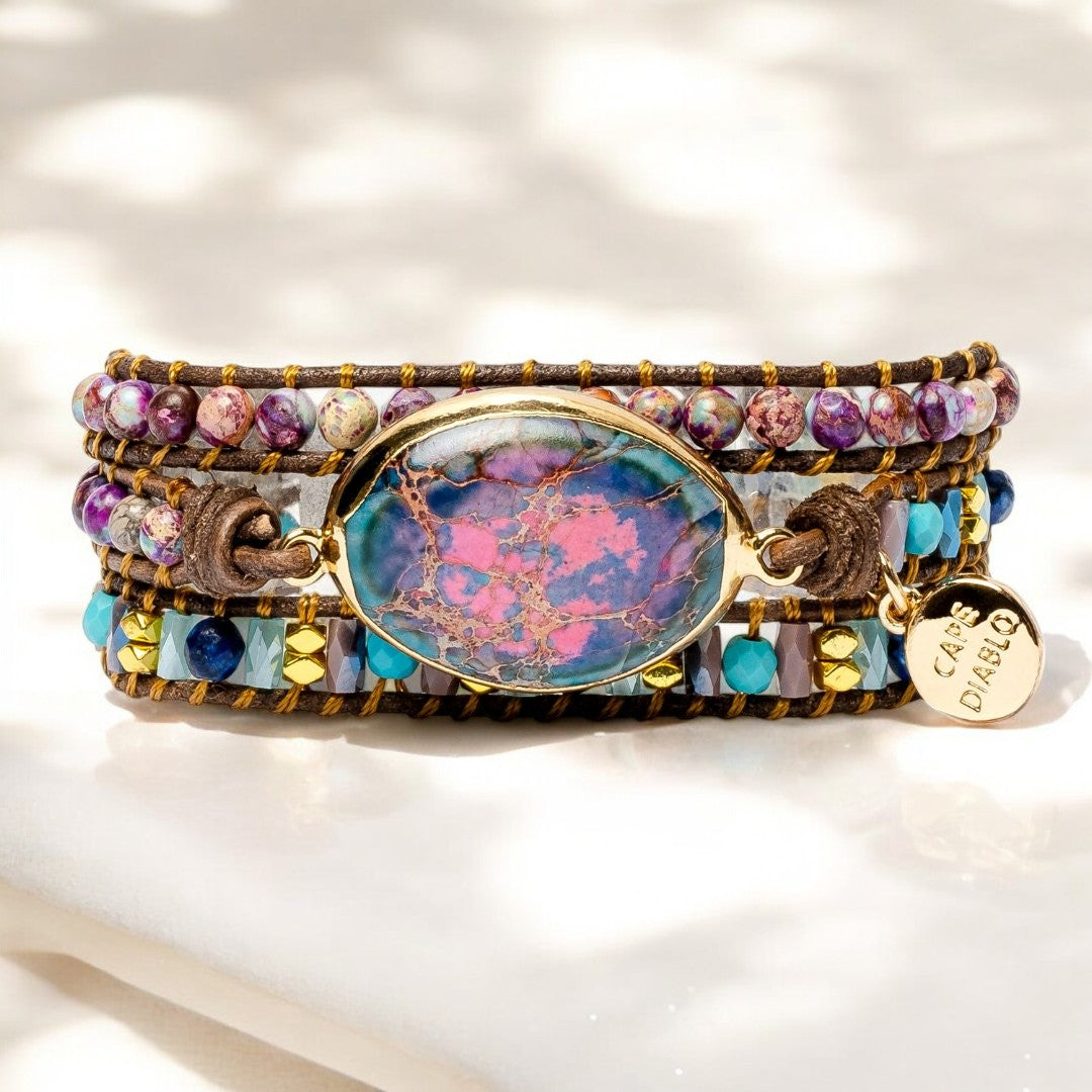 Bracelet Wrap Jaspe Empereur Intense
