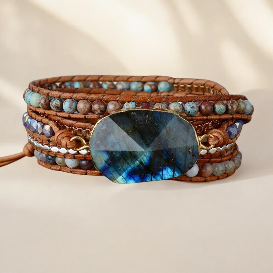 Bracelet enroulé Labradorite Vagabond