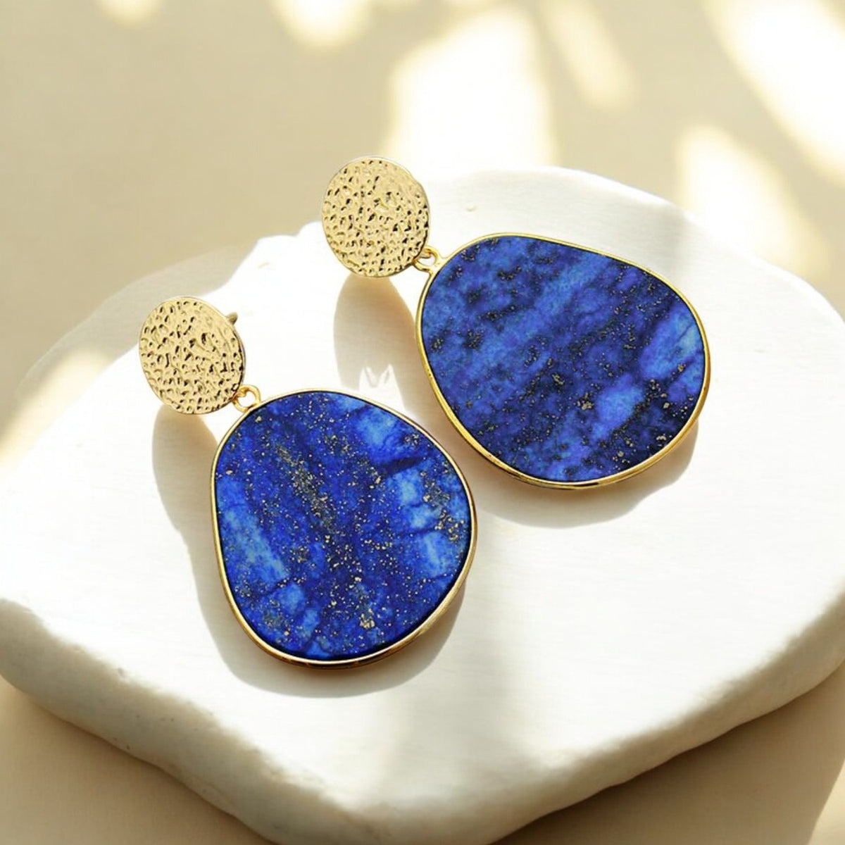 Lapis-Lazuli-Schutz-Tropfenohrringe