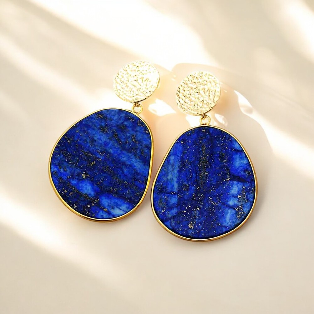 Lapis-Lazuli-Schutz-Tropfenohrringe