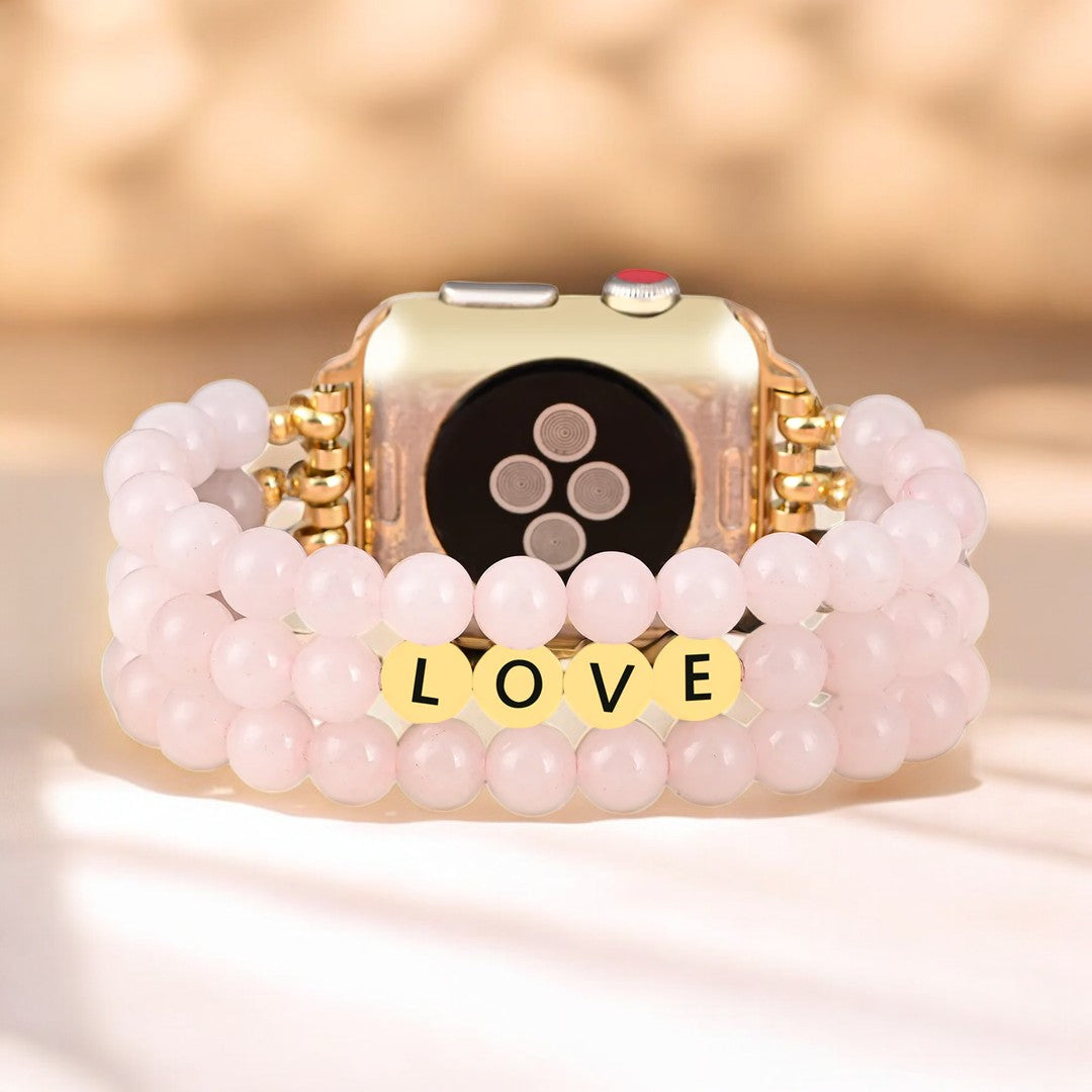 Bracelet Apple Watch Inspiration Amour Quartz Rose