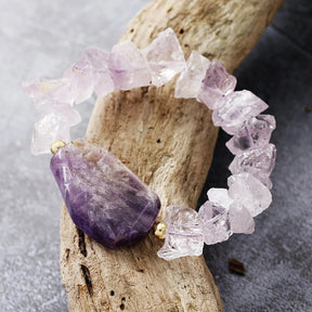 Amethyst Haze Boho Elastischer Armreif