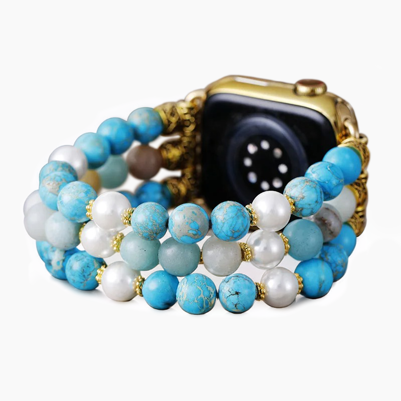 Ocean Breeze Jasper Stretch-Uhrenarmband