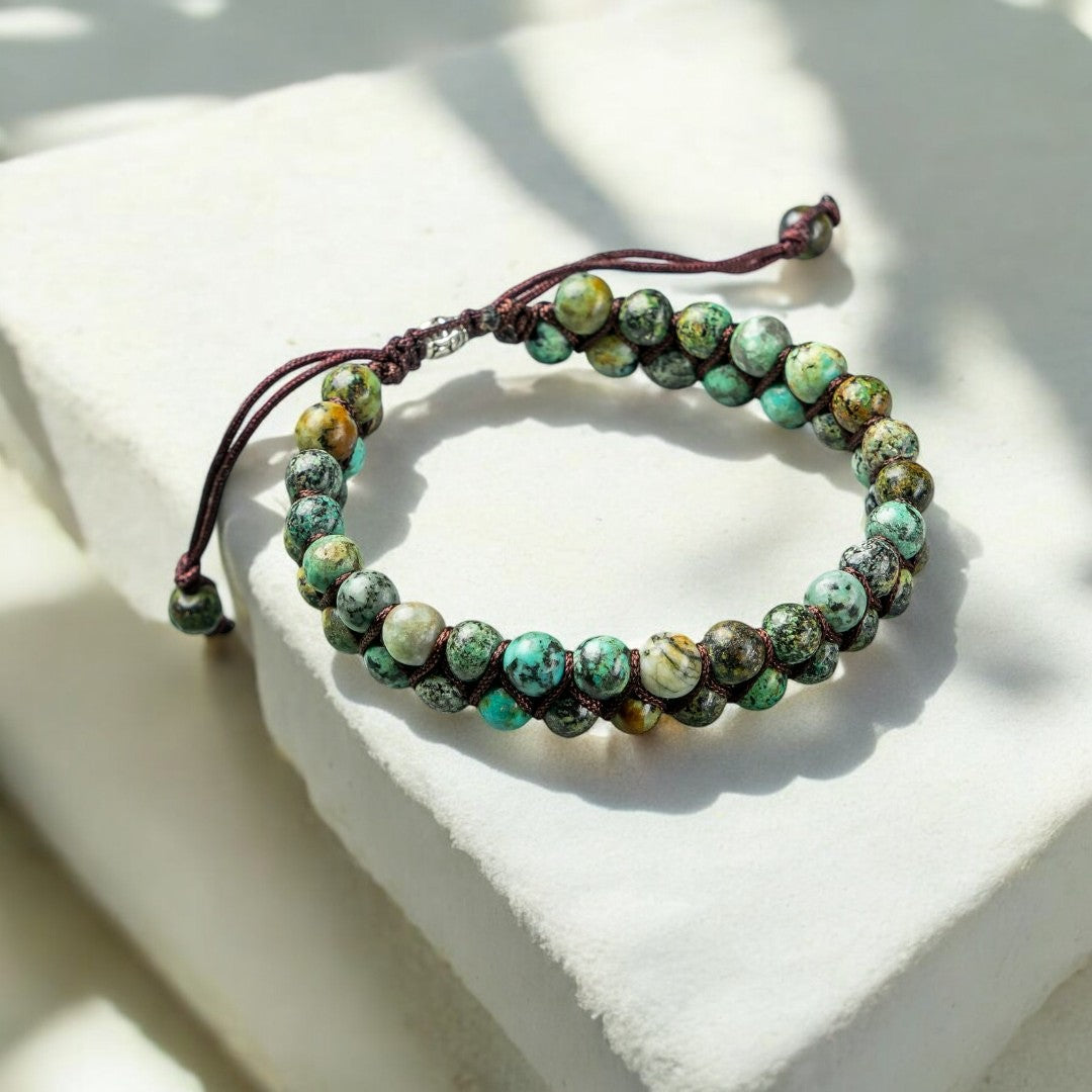 Afrikaanse turquoise herenarmband