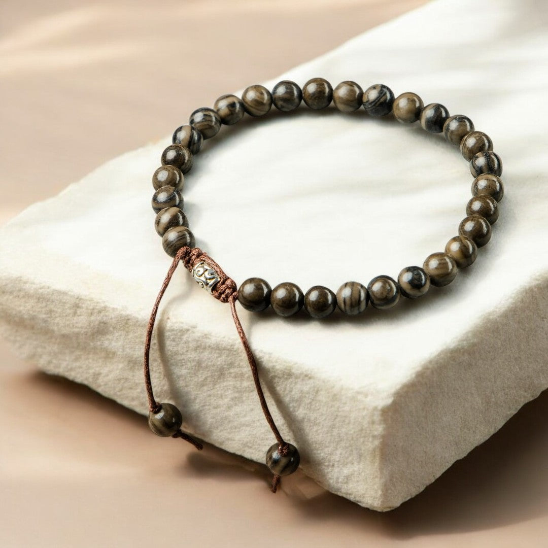 Zwarte Jasper-armband voor heren