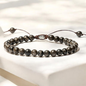 Bracelet en jaspe noir pour homme