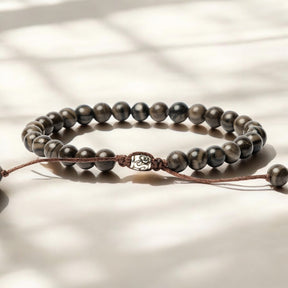 Bracelet en jaspe noir pour homme
