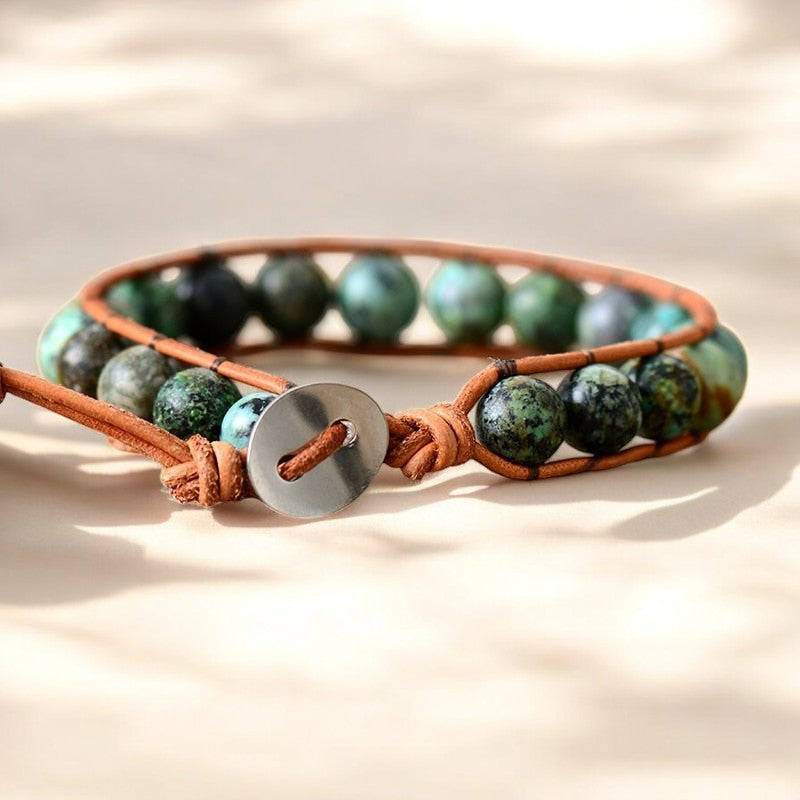 Herren Boho Afrikanisches Türkis Armband