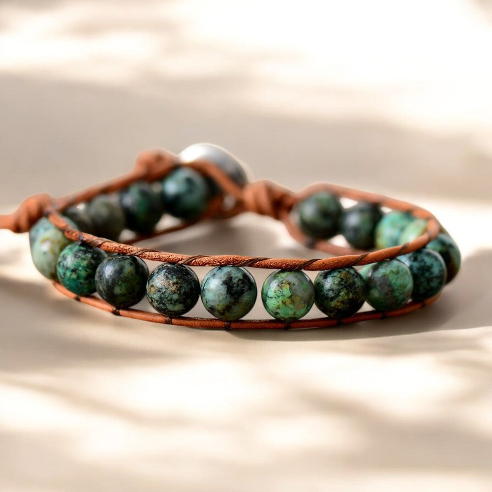 Herren Boho Afrikanisches Türkis Armband