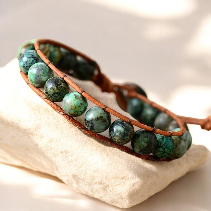 Herren Boho Afrikanisches Türkis Armband