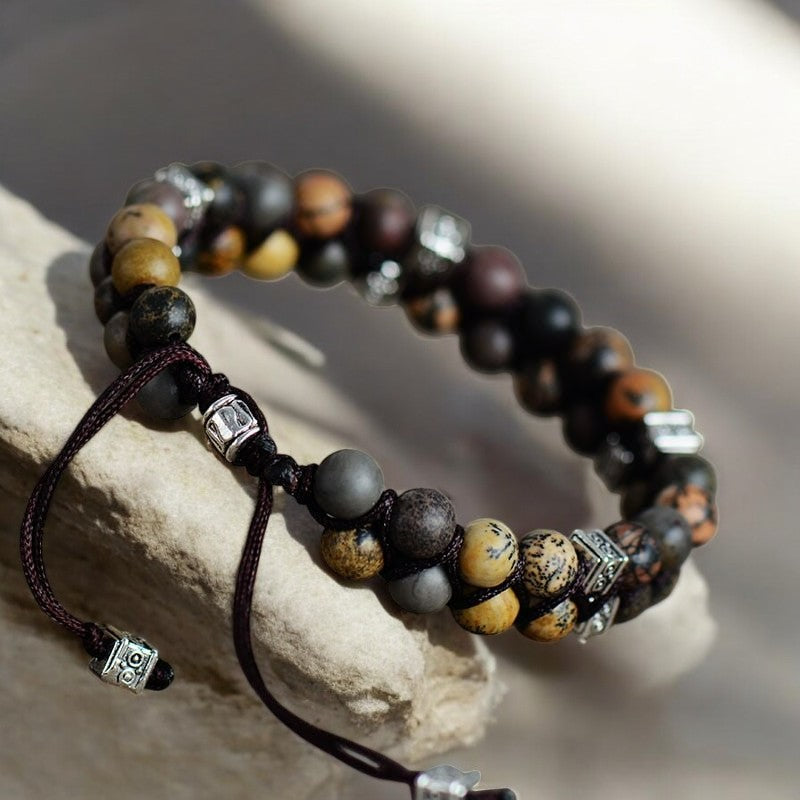 Bracelet en jaspe charmant pour hommes