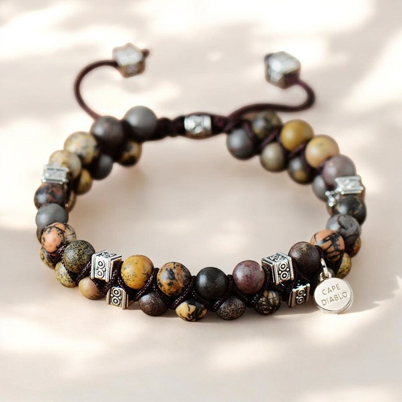 Bracelet en jaspe charmant pour hommes