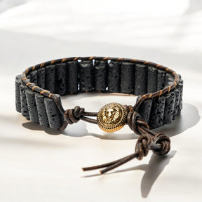 Herren Lava Stein Armband
