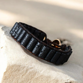 Herren Lava Stein Armband
